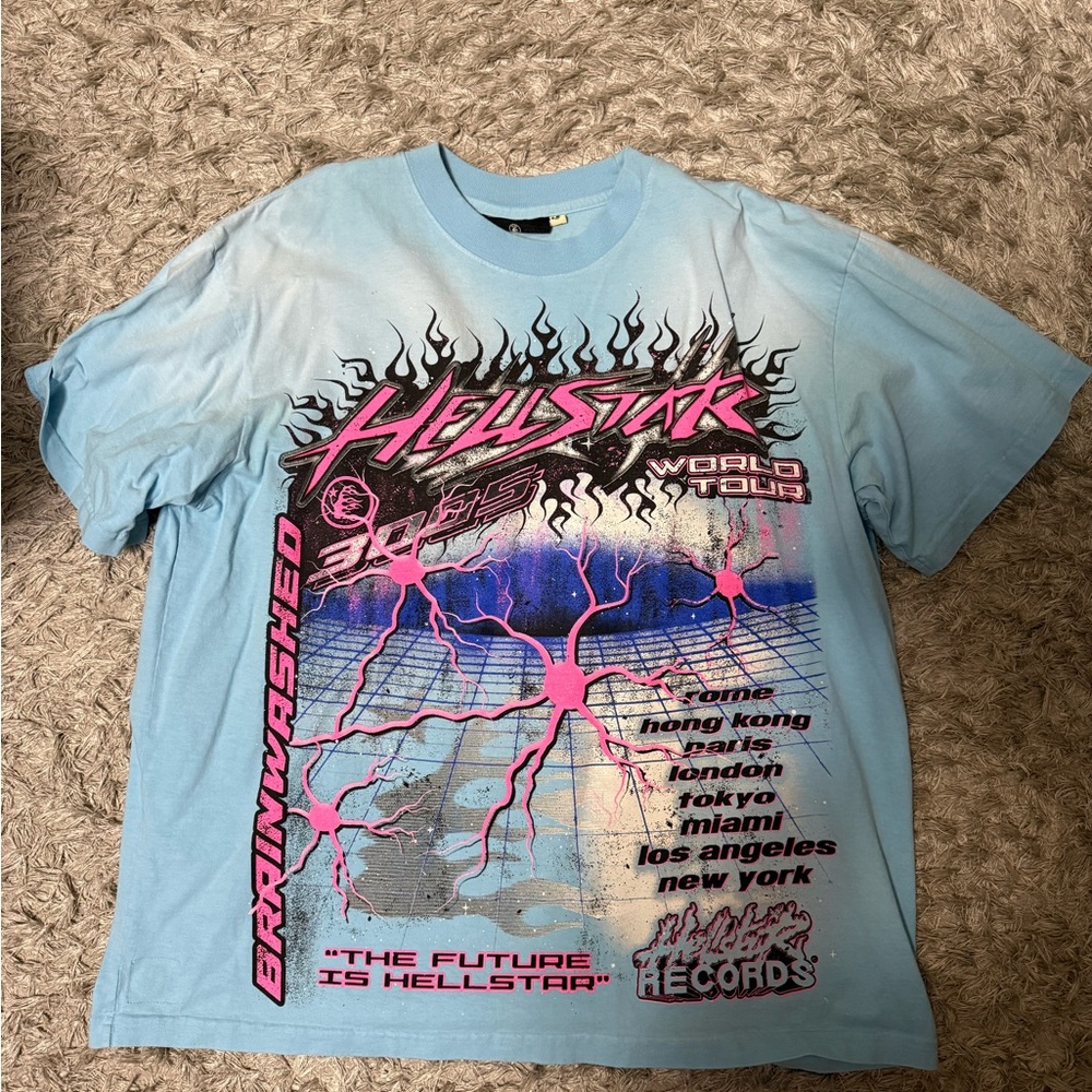 Blue Graphic Hellstar T-Shirt
